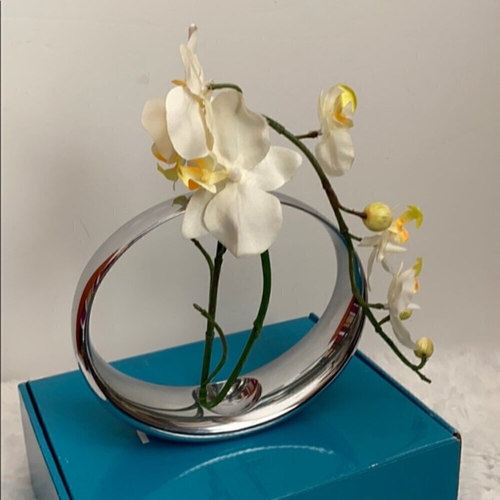 Nambe MT0038 2009 Neil Cohen Globe Bud Vase Stand